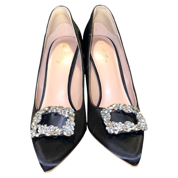 Elisabet Tang Women's Elegant Rhinestone Stiletto Heels - Size 8.5 - Picture 3 of 7